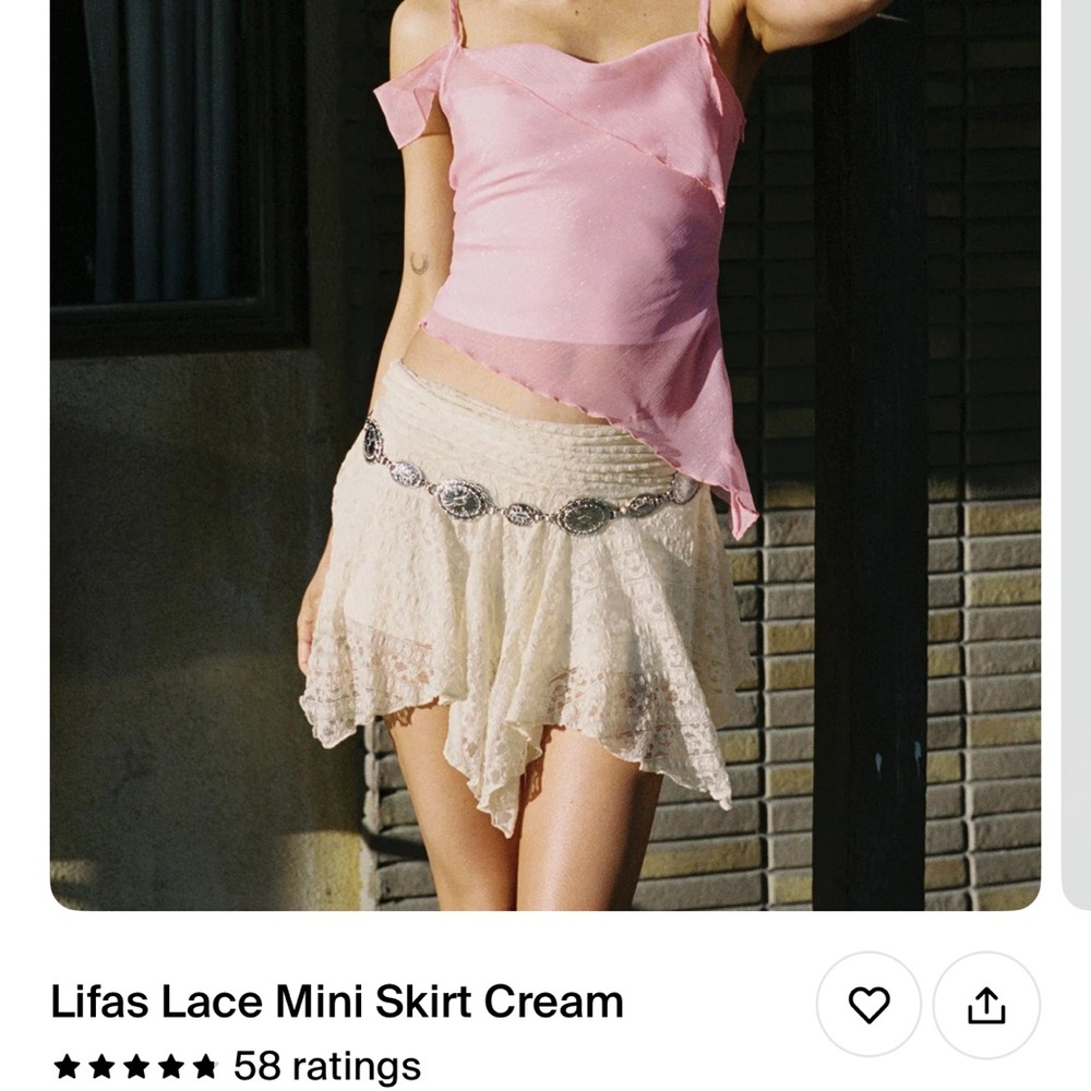 Cream Lace Skirt